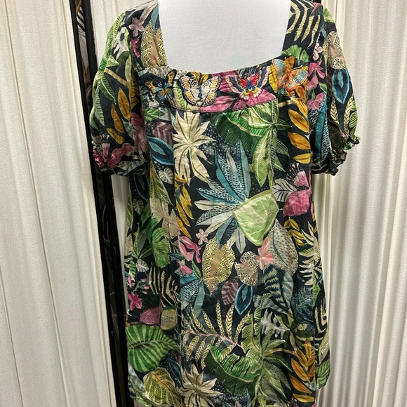 Johnny Was Multicolor Floral Swim Cover-Up - Picture 4 of 5